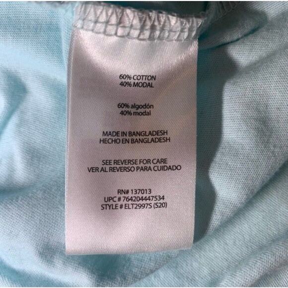 Eddie Bauer Light Blue Minimalist V-Neck T-Shirt Size Large - Picture 5 of 7